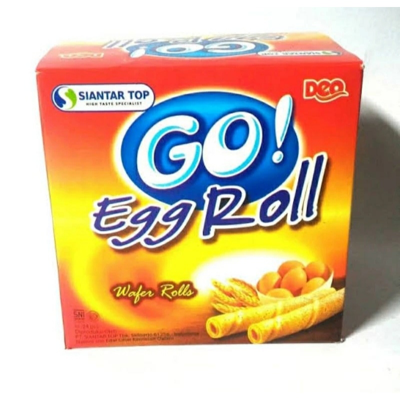 

GO Egg Roll Wafer Roll Isi 24 Pcs/Wafer Rolls Go Egg Roll Box