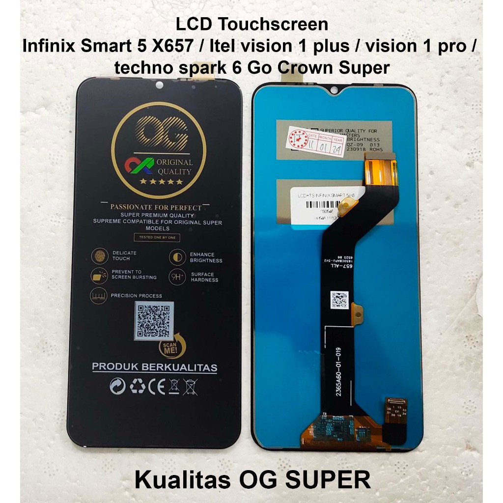 LCD Touchscreen Infinix Smart 5 X657 / Itel vision 1 plus / vision 1 pro / techno spark 6 Go / L6501