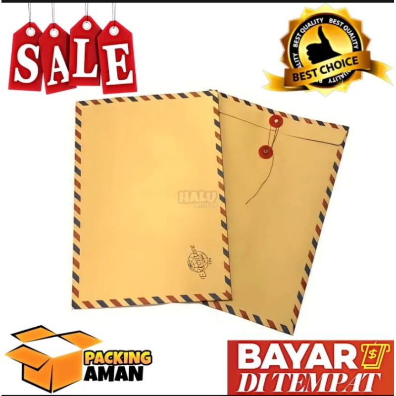 

(BISA COD) PROMO 10 Pcs Amplop Coklat Tali Folio Executive E 310 25 x 35 cm / Amplop Lamaran Kerja