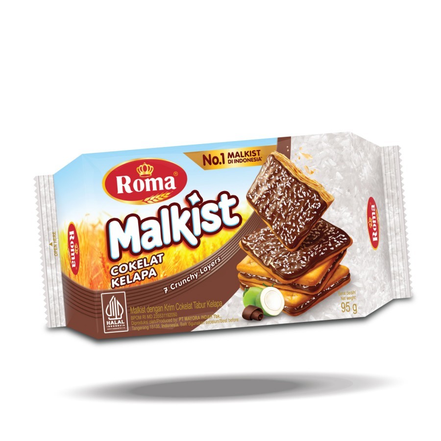 

Biskuit Roma Malkist Cokelat Kelapa 95 Gr