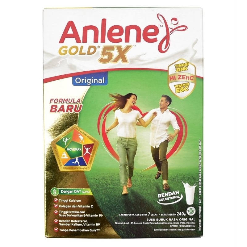 

Susu Anlene Gold 5X Rasa Original 240g