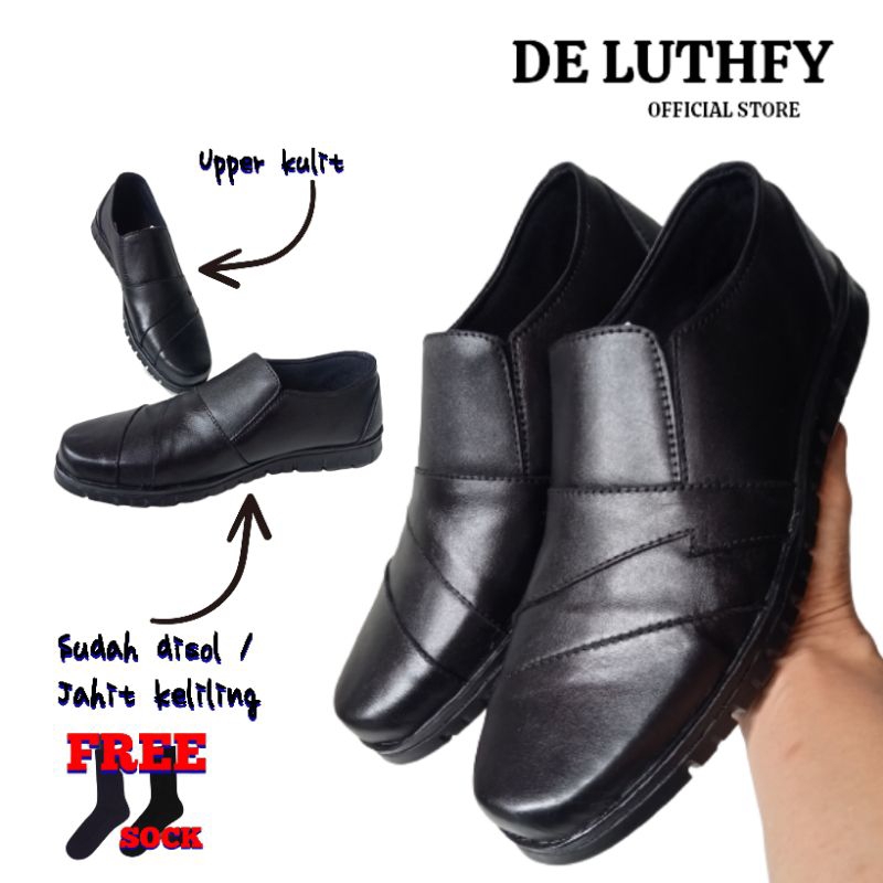 Sepatu Kondangan Laki Laki Dewasa - Pantofel Hitam Pria Kulit - Spatu Kerja Kantor pormal