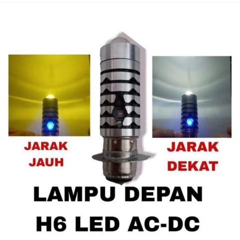LAMPU LED H6 LASER HI LO LAMPU UTAMA MOTOR LED LASER H6 BERKUALITAS DAN SUPER TERANG H6 LASER 2 COLO