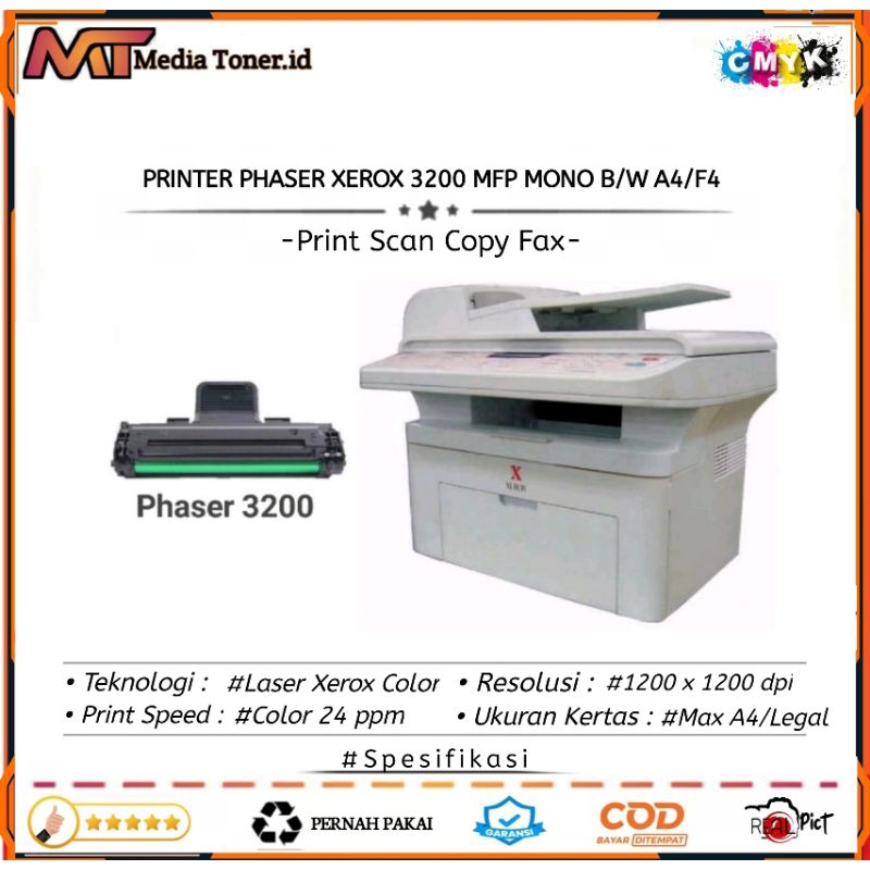 Printer Xerox DocuPrint Phaser 3200 MFP Copy Scan Fax