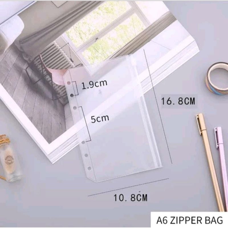 

(A6 Size) Sleeve Ziplock 6 Ring