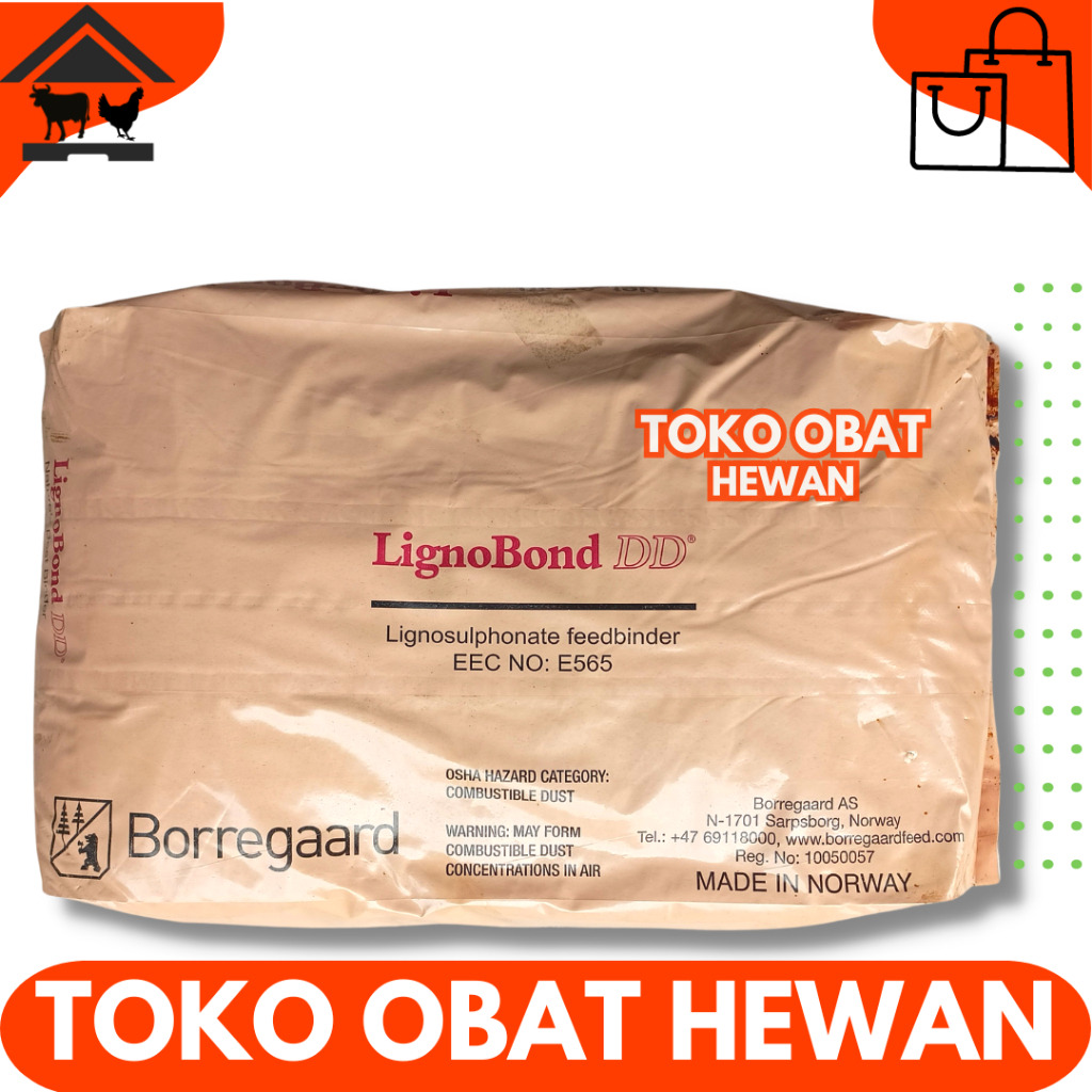 LIGNOBOND DD 25 KG - Pellet Binder Pakan - Perekat Pelet Untuk Pakan Hewan Ikan Kelinci Sapi Kambing