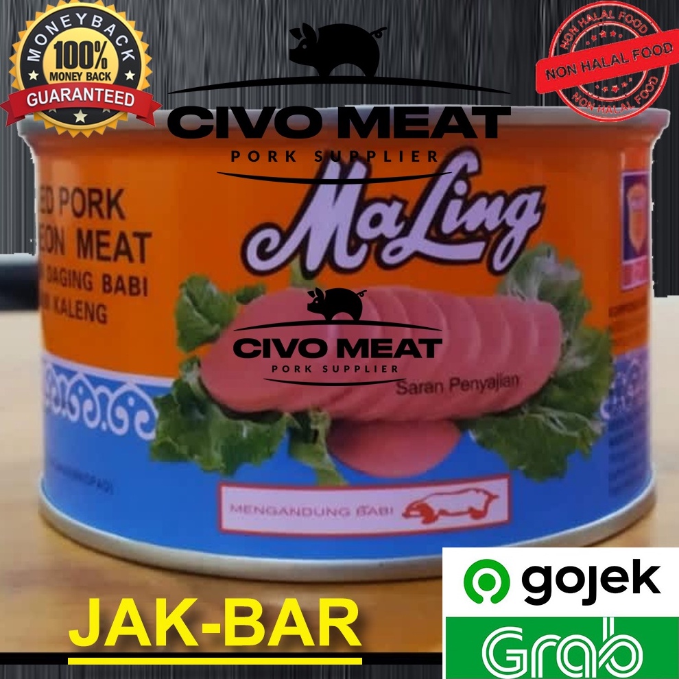

COD Maling Canned Luncheon Pork tts 397gr Daging Babi Ma Ling Kaleng Besar