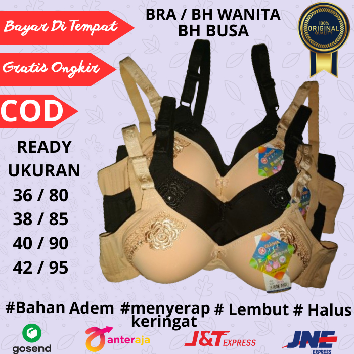 BRA / BH WANITA DEWASA BH BUSA TEBAL LINGKAR BESAR TANPA KAWAT TALI LEBAR BRA CEWE BH PEREMPUAN BH T