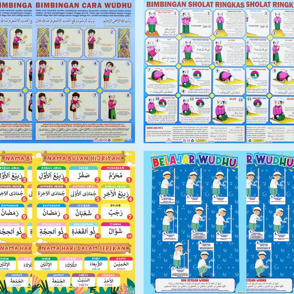 SALE Poster Edukasi Anak  Gambar Edukasi Anakk  Poster Lembaran Edukasi Anak Lembaran Bimbingan Cara