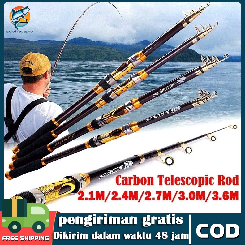 Mall Joran Pancing Carbon Fiber Sea Fishing Rod 21M36M7 Tongkat Stik Pancing 36Meter Stick Pancingan