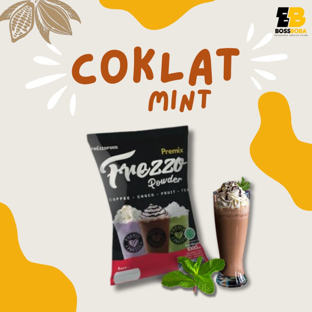 

Bubuk Munuman Rasa Coklat Mint Frezzo Premix Powder Drink 1kg/Minuman Kekinian Murah/Bossboba