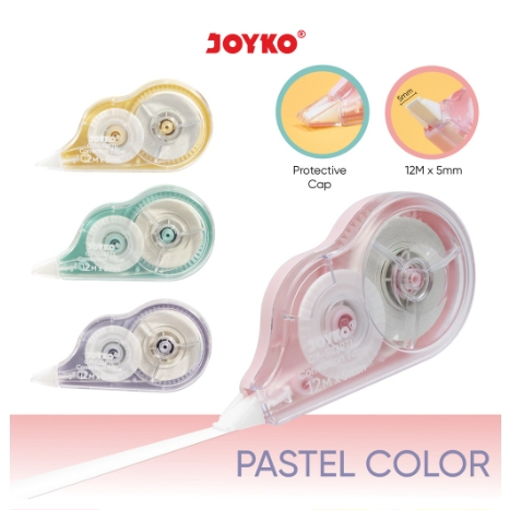 

Pita Koreksi Correction Tape Joyko CT-522PTL Pastel Color