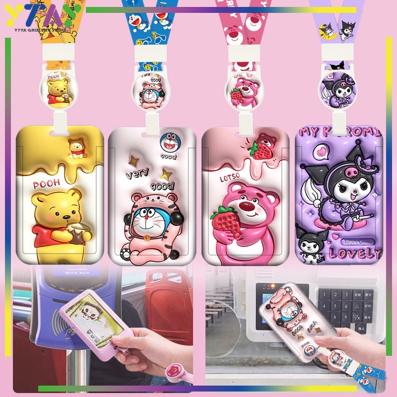 

3D Id Card Holder Motif Kartun/Name Tag Id Card/ Busway Lanyard Card Holder/Gantungan Kartu Nama/Tempat Kartu Id Card Holder Gantung Leher