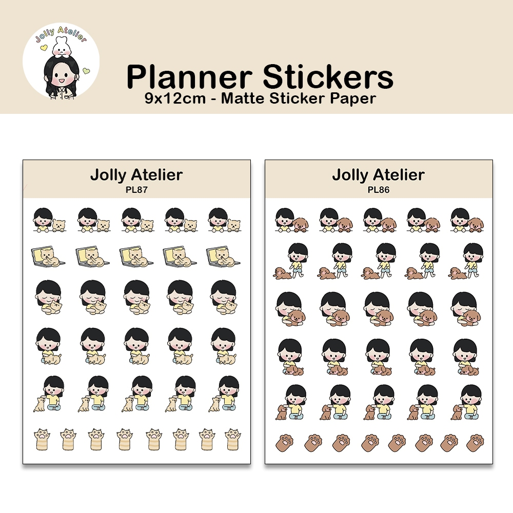 

Pet lover / dog lover / cat lover stickersheet | Planner sticker [jollyatelier]