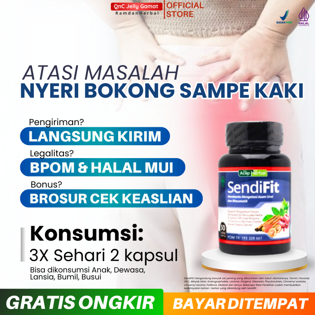 Obat Nyeri Bokong Sampe Kaki Sakit Pinggul Panggul Pantat Paha Nyeri Menjalar Saraf Kejepit SendiFit