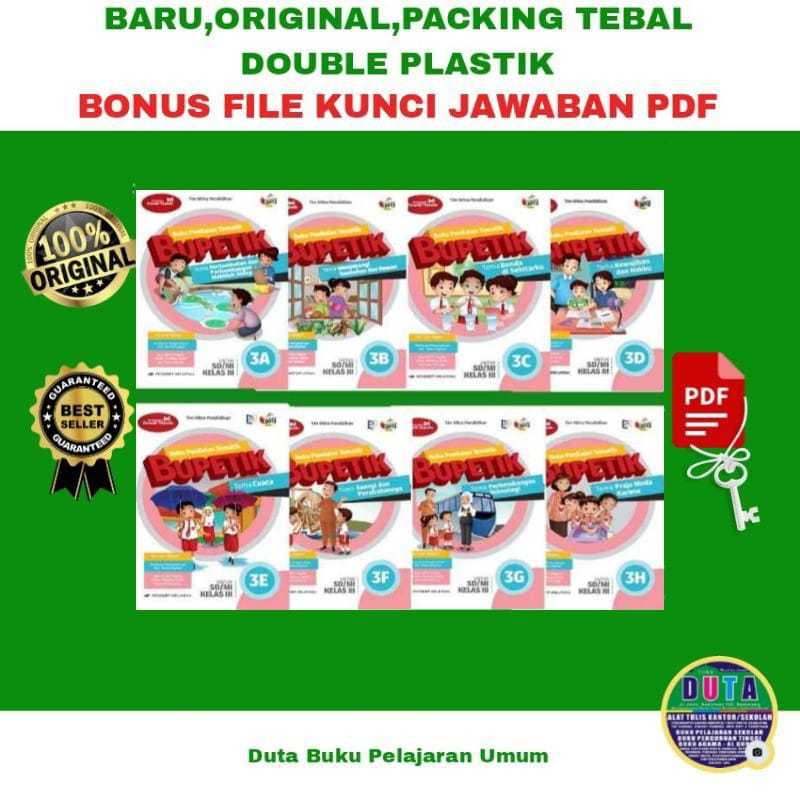 BUKU KELAS 3 SD BUPETIK 3A 3B 3C 3D 3E 3F 3G 3H BUPETIK TEMATIK ERLANGGA