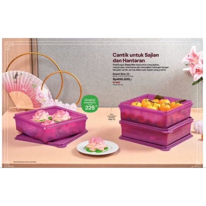 snack stor 3pcs ungu tupperware