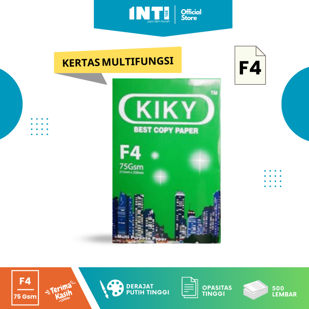 

Kertas HVS KIKY 75 Gram F4 - Fotocopy Berkualitas