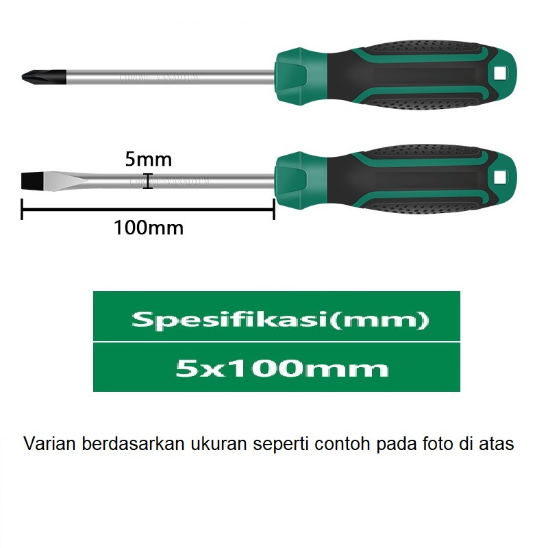Obeng Plus Minus Magnet Chrome Vanadium