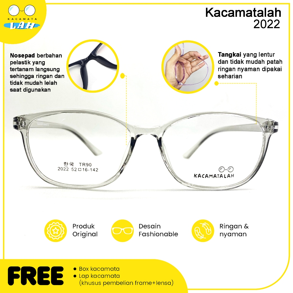 Frame Kacamata Lentur Anti Radiasi Pria Wanita Photochromic Bluechromic Blueray - Kacamatalah 2022