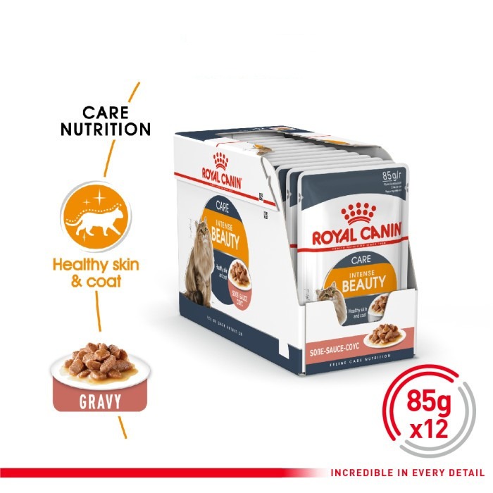 Royal Canin Intense Beauty Adult Cat in Gravy Wet 12X85gr - 1 Box