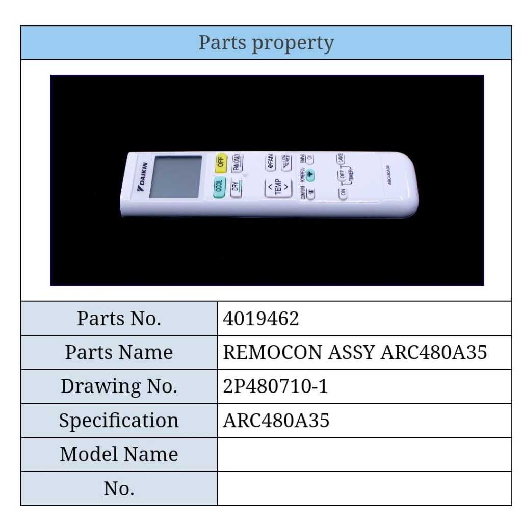 Remote AC Daikin Inverter Thailand Original Daikin (4019462)