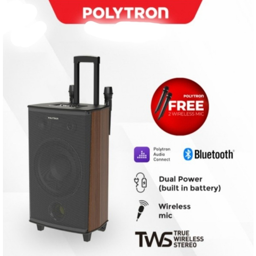 Polytron Speaker Aktif 12 Inch Trolley Portable PASPRO 12F6 Bluetooth PAS PRO