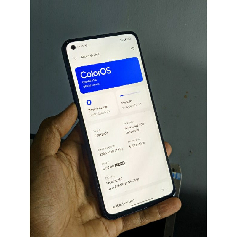 Reno 6 5G 8/128GB , Second, normal, siap pakai