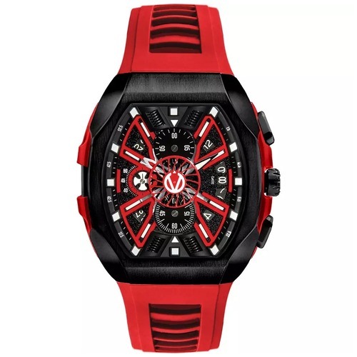 JAM TANGAN PRIA CHRIST VERRA 12080G-36BLK/RED ORIGINAL