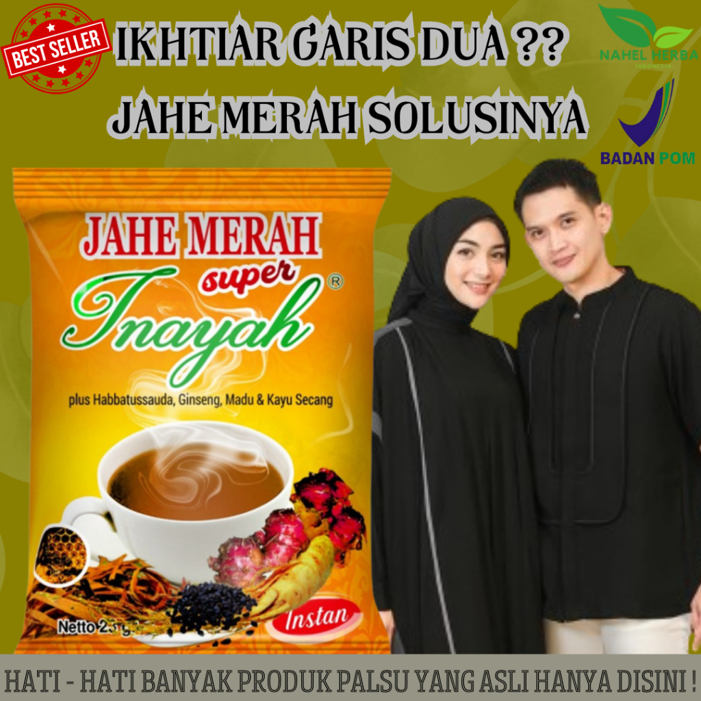 Obat Cepat Hamil Wanita Herbal Supaya Anak Kembar JSR – Jahe Merah Inayah Sachet – Suplemen Program 