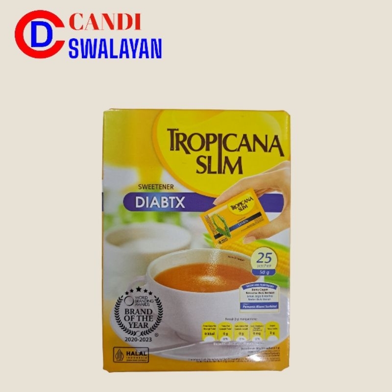 

TROPICANA SLIM SWEETENER DIABETX ISI 25SACHET @2gr