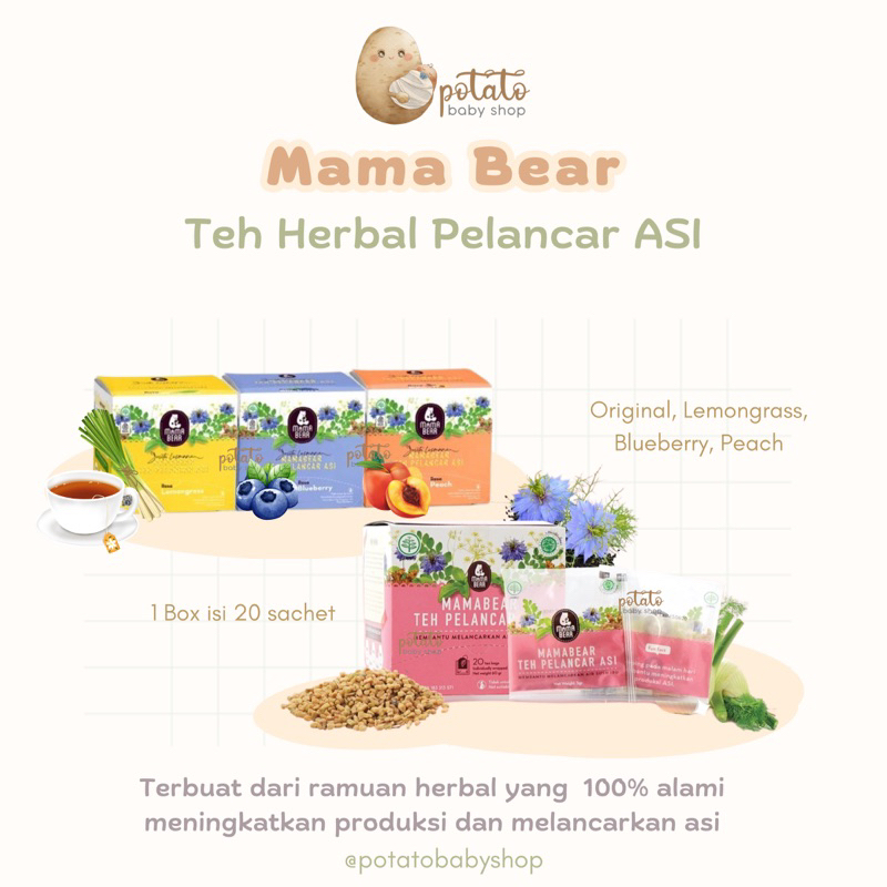Mamabear Teh Pelancar Asi - Asi Booster Vitamin & Suplemen Ibu Hamil