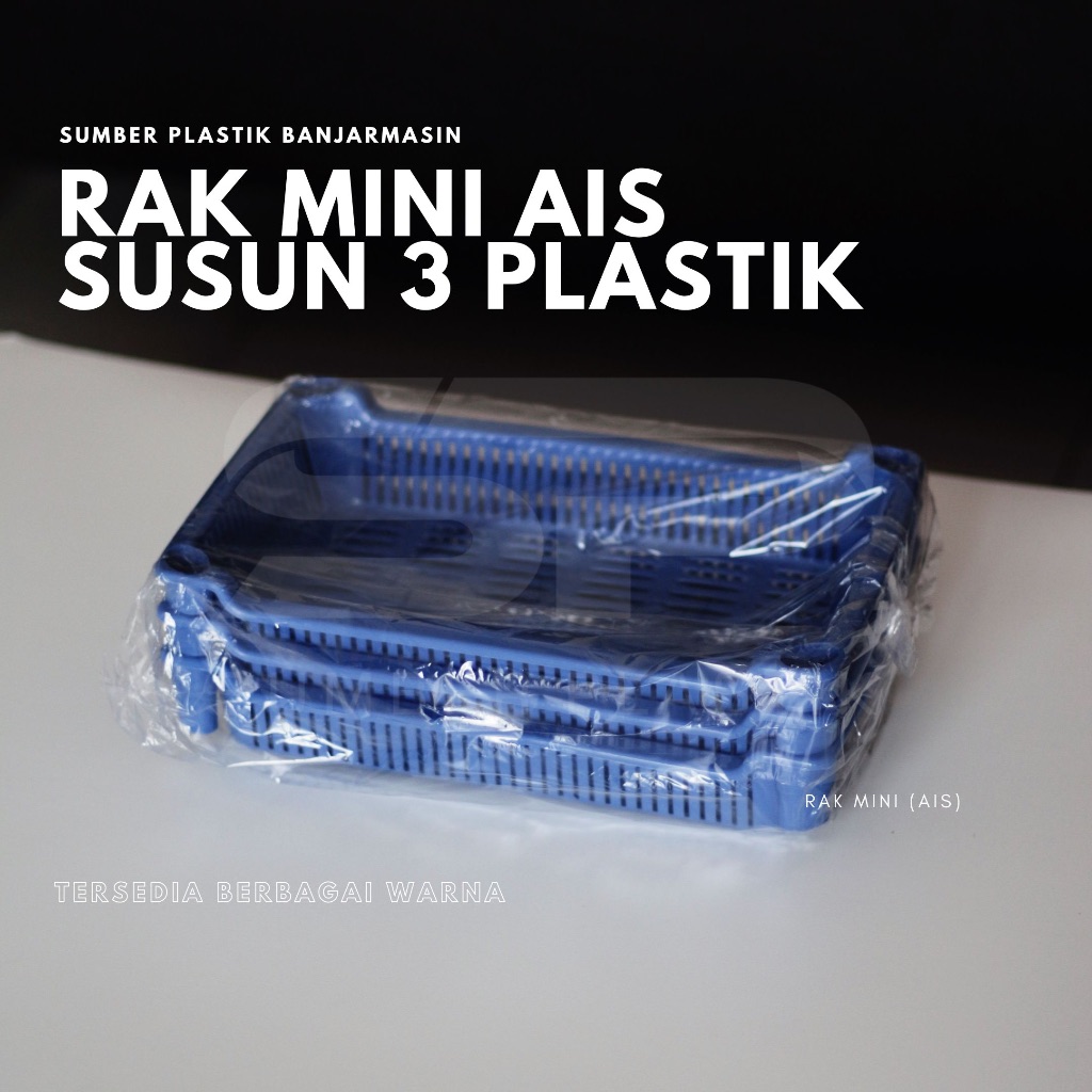 Rak Bumbu Susun 3 Mini Ais Wadah Bawang Serbaguna Plastik (Satuan)