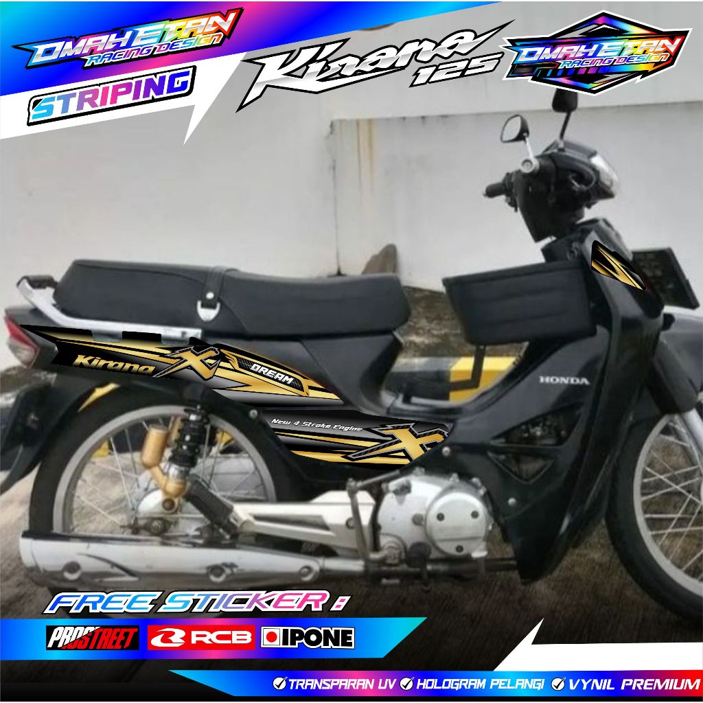 STRIPING VARIASI MOTOR HONDA KIRANA 125 / STICKER LIST VARIASI MOTOR KIRANA 125