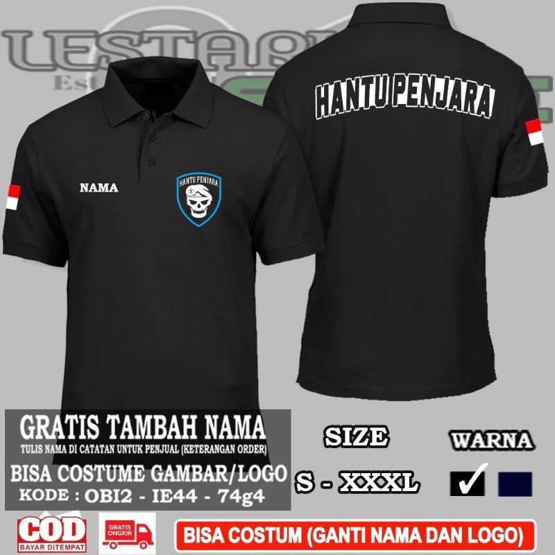 POLO SHIRT KAOS POLO POLISI HANTU PENJARA TERBARU - KAOS KERAH POLISI HANTU PENJARA TERBARU