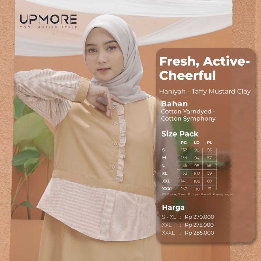 Gamis Haniyah - Upmore Haniyah || Baju Mutif Premium