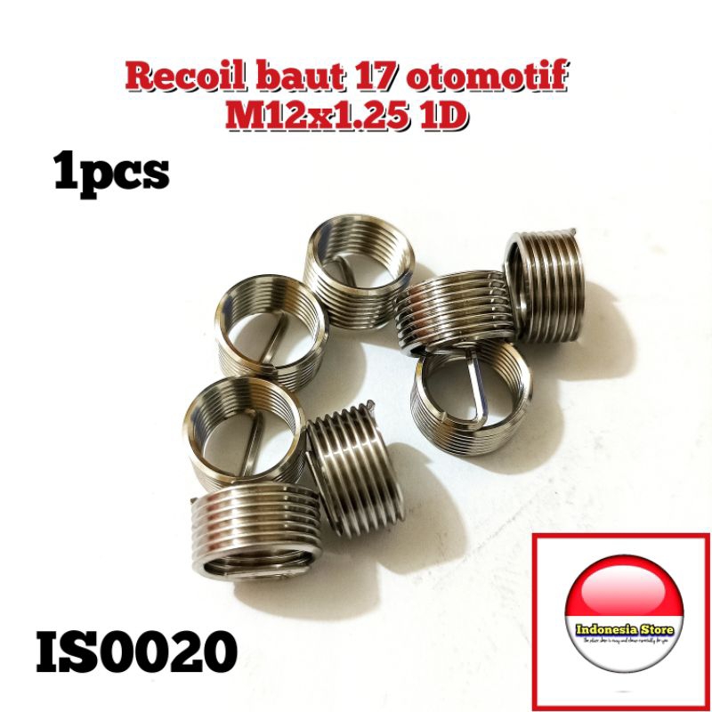 1pcs recoil m12x1.25 1D recoil baut 17 otomotif