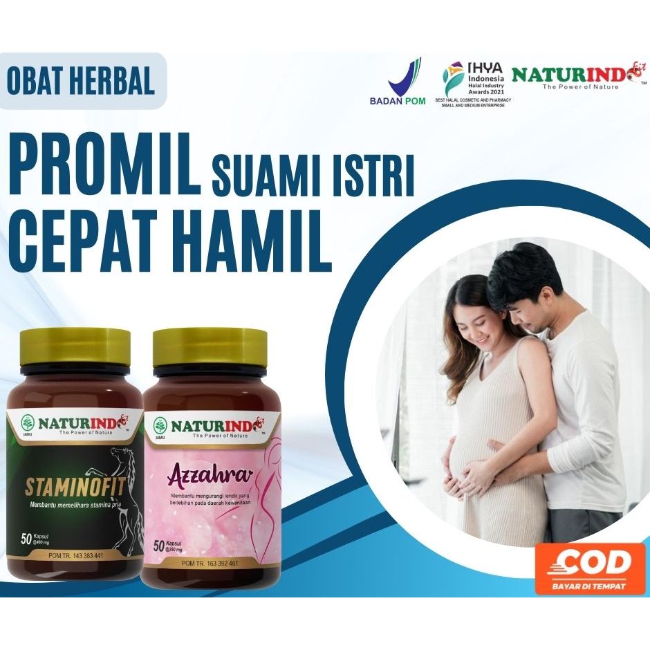Promil Ampuh Cepat Hamil Suami Isri Obat Penyubur Kandungan Herbal Azzahra Staminofit Naturindo