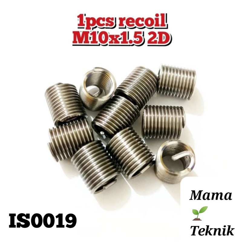 1pcs helicoil recoil m10x1.5 2D recoil baut 14 kasar baut industrino produk: is00201pcs helicoil rec
