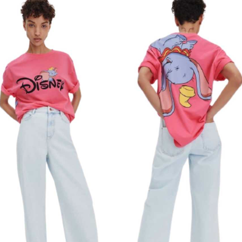 Kaos zara dumbo Wanita dewasa Oversize M L XL ld 105 ld 110 ld 115 ld 120 ld 130 ld 140 Atasan Hitam