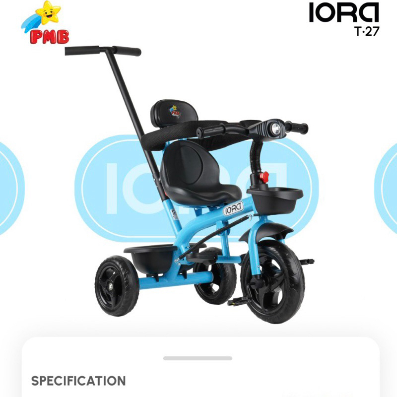 Sepeda Roda Tiga PMB IORA TC03 TC06 T27 T28 T29 NUWA T209 Sepeda Anak Tricycle T27 28 TC03 TC06 T