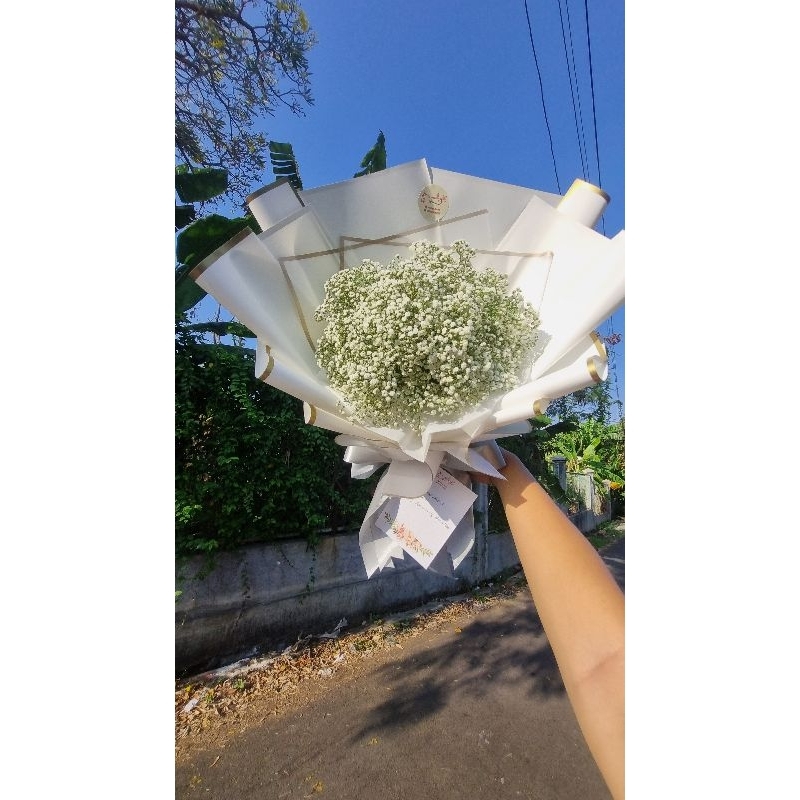 Baby Breath Fresh Buket Wisuda / Buket ulang tahun / Buket Baby Breath