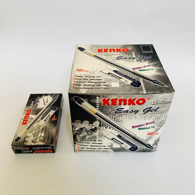 

Pena KENKO Easy Gel 0.5 Hitam (12 Pcs)