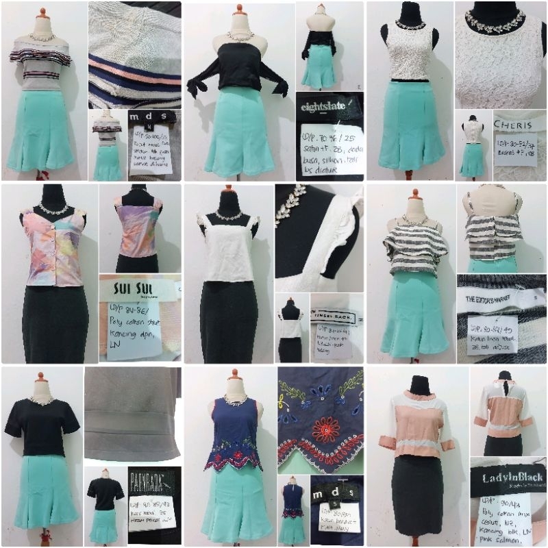 Crop Top Basic 01/Brokat Knit Tweed Crop Top Branded/Crop Top Kasual Brokat Rajut Tweed Bordir
