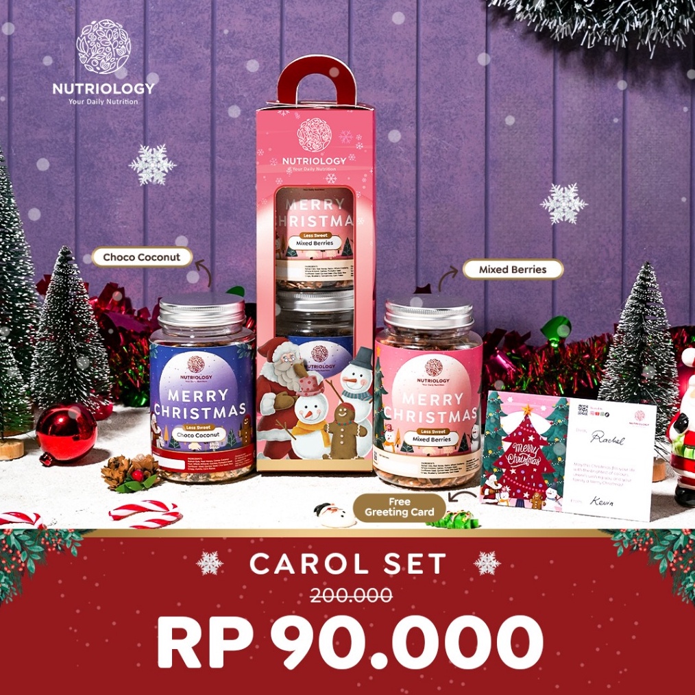 

1212 STOK READY Hampers Natal tahun baru Granola Nutriology Carol set Bingkisan Parsel Gift Parcel Hadiah cantik Christmas New Year gas