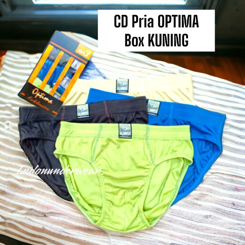 3pcs • CELANA Dalam Pria OPTIMA 818 || basic CD pria