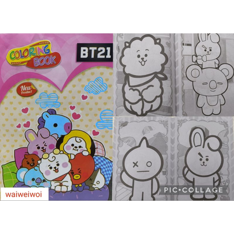 Buku Mewarnai Bt21