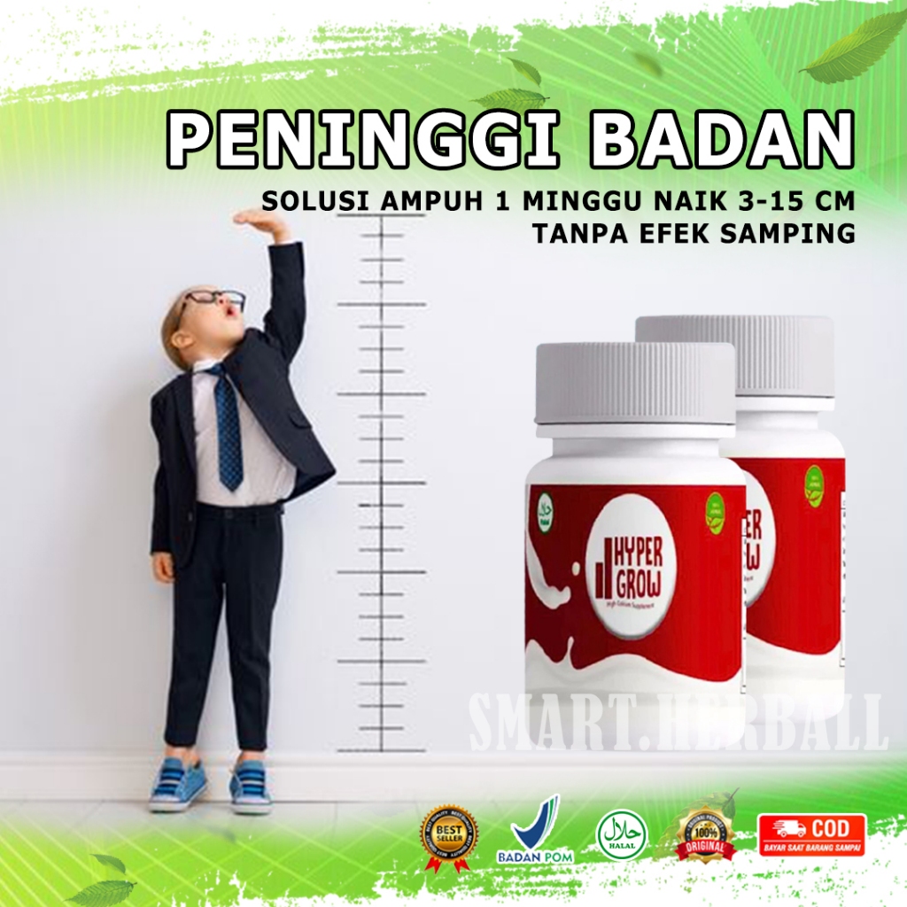 

HYPER GROW Peninggi Badan Original Terlaris -susu penambah tinggi badan-penambah tinggi badan cepat-Suplemen peninggi badan terbukti