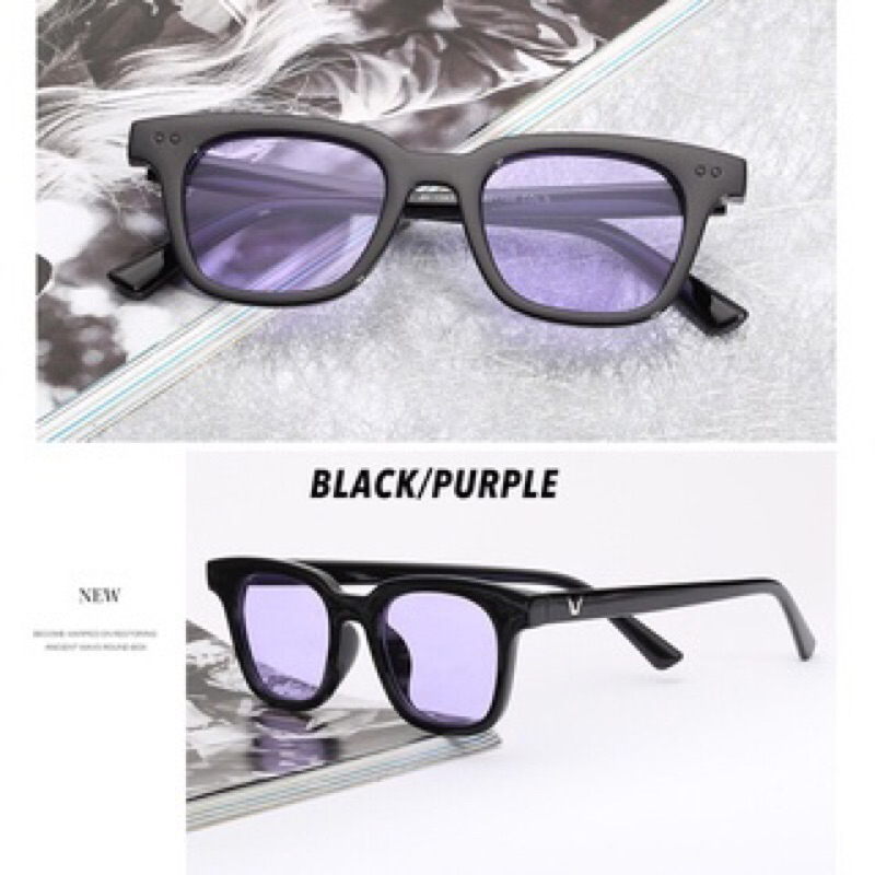Kacamata vincent - purple black lens