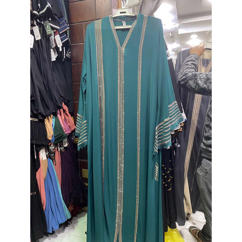 abaya hijau manik / asli impor abaya mesir